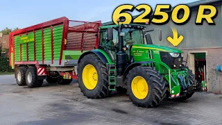 Let's Drive John Deere 6250 R 👊 | Abfahren mit Strautmann Giga-Trailer | Bauer Struck in 4K (UHD)