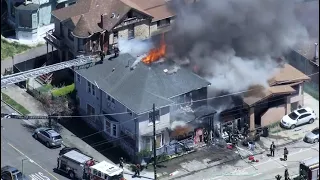 Oakland fire crews knock down 3-alarm house fire