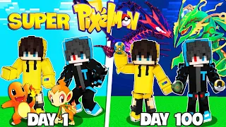 TÓM TẮT 100 NGÀY MINECRAFT SIÊU PIXELMON CÙNG THẰNG BẠN THÂN SINH TỒN SIÊU KHÓ