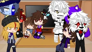 Some of the FNAF universe characters react to each other (My au)