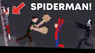 Spiderman vs Venom and Sandman in People Playground