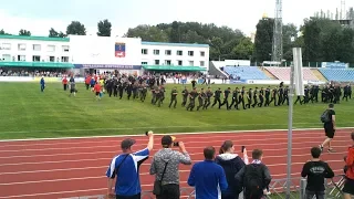 Полиция зачищает стадион в г. Черкассы от "Ультрас" на матче ФК Днепр - ФК Сумы