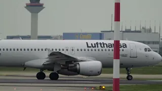 Lufthansa A320-200 "Böblingen" Taxi & Takeoff Frankfurt Airport (EDDF) on RWY18 | Plane Spotting