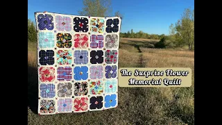 How I made my Surprise Flower Memorial Quilt, Step by Step Instructions, Clothing Memories #quilting