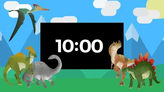 10 MINUTE DINOSAUR TIMER - Countdown Timer with Music for Kids