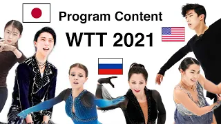 World Team Trophy 2021 Yuzuru Hanyu, Anna Shcherbakova, Nathan Chen Program Planned Content
