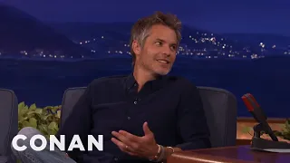 Timothy Olyphant Loves Stealing Room Service Silverware | CONAN on TBS