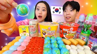 7-ELEVEN Korean Convenience Store MUKBANG! World Gummies, Instant Spaghetti + More