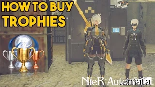 Nier: Automata How To Buy PSN Trophies With In Game Money!