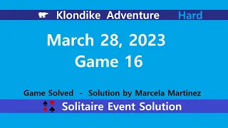 Klondike Adventure Game #16 | March 28, 2023 Event | Hard