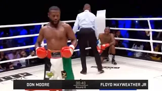 Floyd maywheather drops Don Moore! Recap and footage