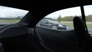 Mercedes SL65 AMG Black Series V12 BiTurbo vs  LarsK Mercedes CLK63 Black Series Kompressor cam 2