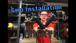 Installing new Grips on my bike!!! (Comedy)