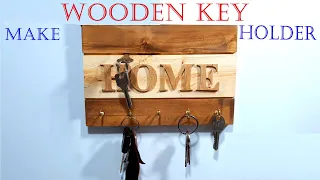 How to make wooden key holder for wall - Make wooden key holder for wall- Make a DIY wood key holder