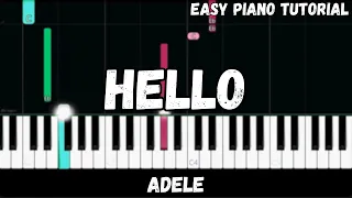 Adele - Hello (Easy Piano Tutorial)