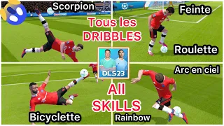 DLS 23 - Tous les Dribbles | All the Skills (Rainbow, Feinte, Roulette…) | Dream league soccer 2023