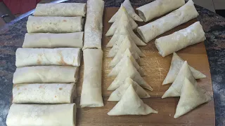 How To Make Springrolls And Samosas For Beginners.A Step By Step Tutorial.(Chicken & Onions)