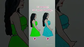 Boy or girl pregnancy belly difference drawing #shorts #drawing #creative #satisfying #art #short