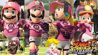 Mario Strikers Battle League Mario Luigi Peach and Daisy Gameplay at Jungle Retreat