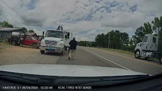 mattress on road