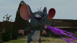animated giant rat tickled