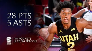 Collin Sexton 28 pts 5 asts vs Rockets 23/24 season