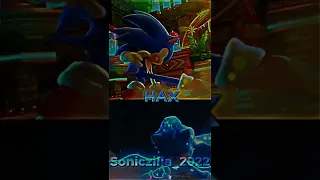 Modern Sonic vs Movie Sonic| sonic moderno vs sonic película #sonicthehedgehog #vs #shorts #sonic