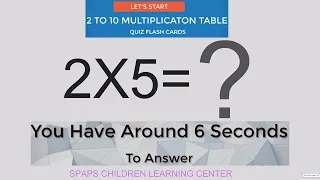 2 to 10 Times Table Quiz | Interactive 2 to 10 Multiplication Table