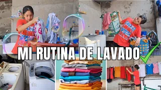 RUTINA DE LAVADO 🧺 DÍA PRODUCTIVO 💯 lavadora de dos tinas ✅️ MOTIVACIÓN