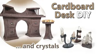 DIY Cardboard DESK for a Dollhouse - Easy Miniature Furniture!