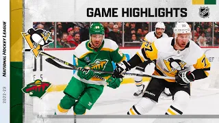 Penguins @ Wild 11/17 | NHL Highlights 2022