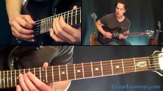 Fade To Black Guitar Lesson Pt.3 - Metallica - Intro Solo & Interlude