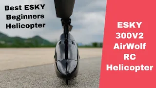 ESKY 300V2 RC Airwolf Helicopter Calm winds outdoor flight