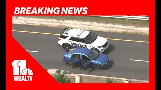 Raw video: Pursuit begins in Baltimore, ends in Timonium