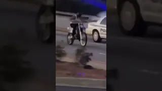 Угнал от полиции в Америке на мотоцикле