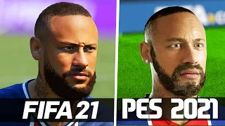 FIFA 21 vs PES 2021 - Paris Saint-Germain F.C. Faces Comparison