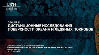 XIX.E.IV - Дистанционные исследования поверхности океана и ледяных покровов - 18 ноября