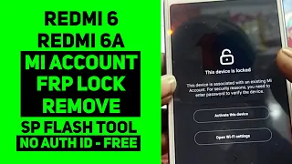 Free | How to Remove Mi Account Redmi 6 | How to Remove Mi Account Redmi 6a