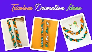 tricolour decoration ideas with crepe paper | #diy easy decoration for republic / independence day