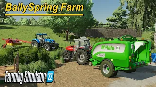 Finally Getting The Grass Baled & Fert Arrives ! Ep5 | BallySpring | Farming Simulator 22