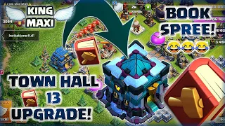 Let's Upgrade TownHall To Level 13 🔥! | Tamil | BOOK SPREE 😂! | clash of clans | KINGMAXI👼!