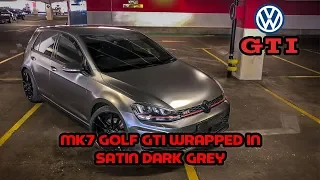 MK7 Golf GTI Gets Wrapped In 3M Satin Dark Grey