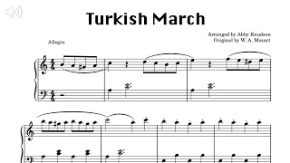 SIMPLIFIED Turkish March | Mozart Easy Sheet Music