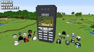 SURVIVAL NOKIA HOUSE WITH 100 NEXTBOTS in Minecraft - Gameplay - Coffin Meme