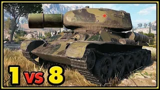 T-34-85M - 12 Kills - 1 vs 8 - World of Tanks Gameplay