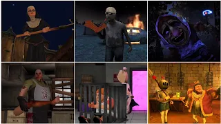 Bad Endings | Mr Meat vs Granny 3 vs Ice Scream 8 vs Witch Cry 2 vs Evil Nun 2 vs Angry King