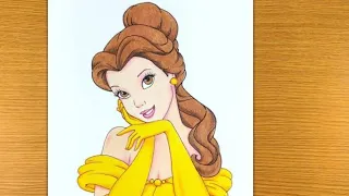 New Princess drawing |easy and step by step ✨✨|@Hania614