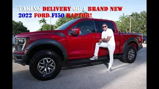 Taking Delivery Of A Brand New 2022 Ford F150 Raptor!