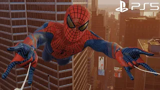 Spider-Man Remastered PS5 - Amazing Suit Free Roam Gameplay (4K 60FPS Performance RT)