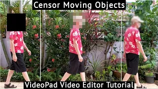 Censor Moving Objects - VideoPad Video Editor Tutorial (English)